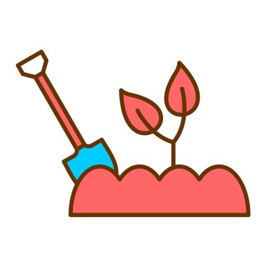 Bahçe araçları ikon vektör illüstrasyonu