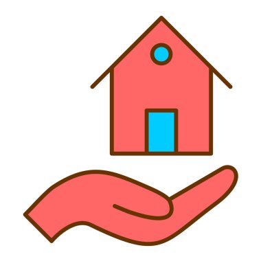 Ev. Web simgesi basit illüstrasyon