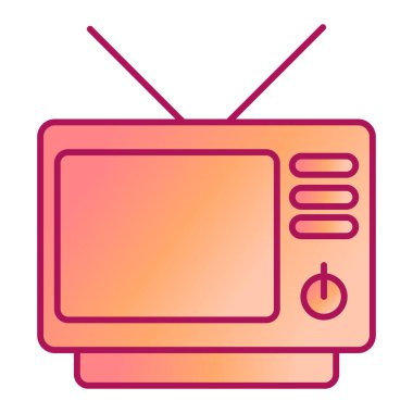 Televizyon. Web simgesi basit illüstrasyon