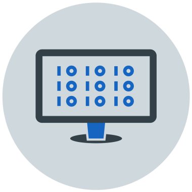 Kodlama. Web simgesi basit illüstrasyon