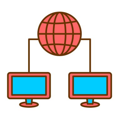 ağ bağlantısı teknolojisi vektör illüstrasyonu