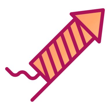 Havai fişekler. Web simgesi basit illüstrasyon