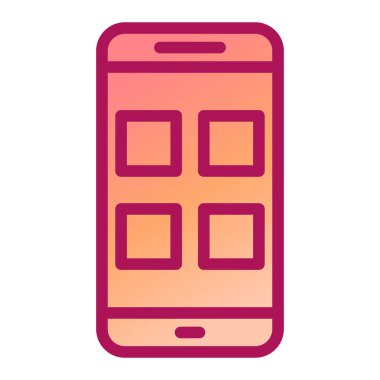 cep telefonu ikonu vektör illüstrasyonu