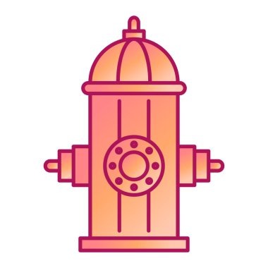 Yangın musluğu simgesi. Web için su borusu vektör simgelerinin özet çizimi