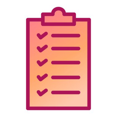 Kontrol listesi. Web simgesi basit illüstrasyon