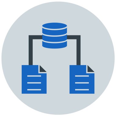 veritabanı. Web simgesi basit illüstrasyon