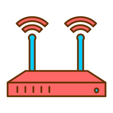 router simgesi vektör illüstrasyonu