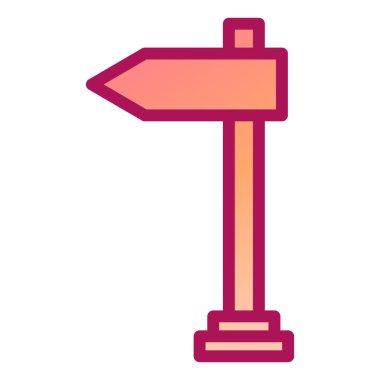 İşaret levhası Web simgesi basit illüstrasyon