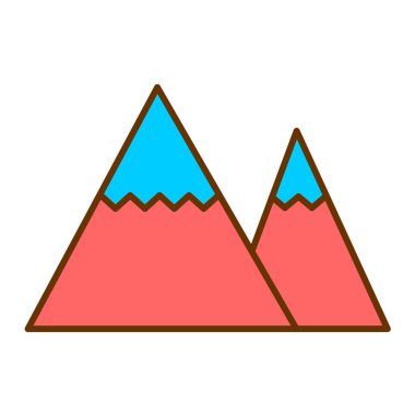 dağlar, seyahat, turizm, tatil, yolculuk, kamp, dağ, manzara, düz renk simgesi.