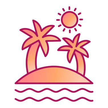 yaz tatili ikonu vektör çizimi tasarımı
