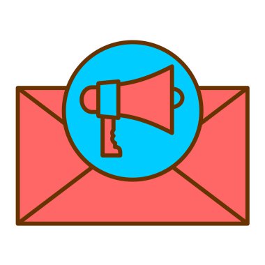 ileti vektör renk çizgisi simgesi