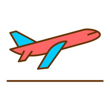uçak ikonu vektör illüstrasyonu