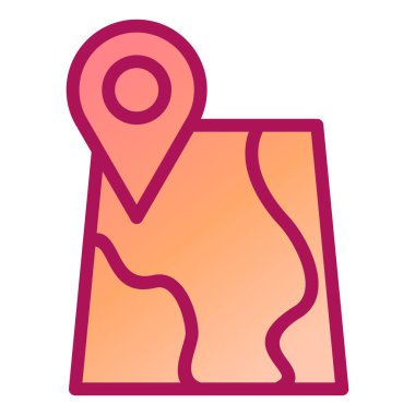 gps navigasyon vektör renk simgesi