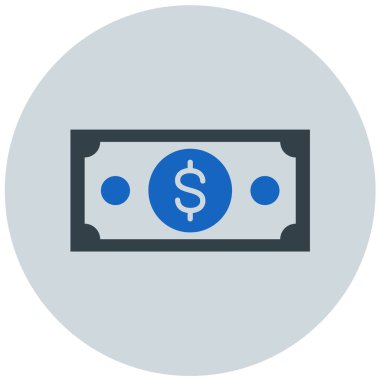 Dolar. Web simgesi basit illüstrasyon