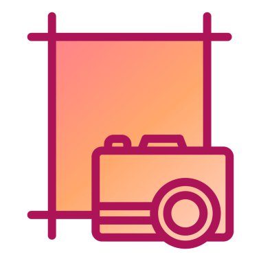 kamera modern simge vektör illüstrasyonu 