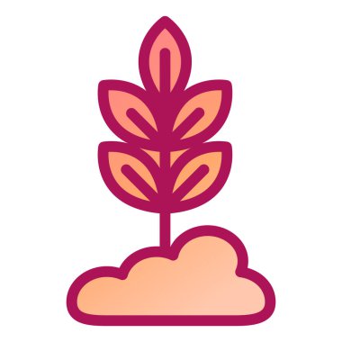 Çiçek. Web simgesi basit illüstrasyon