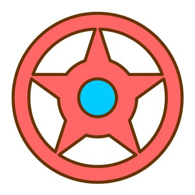 Direksiyon ikonu. Web için vites tekerleği vektör simgelerinin basit çizimi