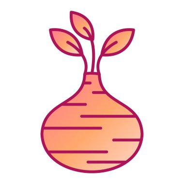 Yapraklı bitki vektör illüstrasyon tasarımı