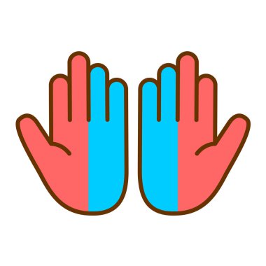 Eller izole vektör illüstrasyon