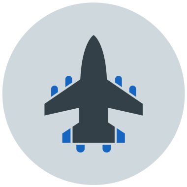 Uçak. Web simgesi basit tasarım