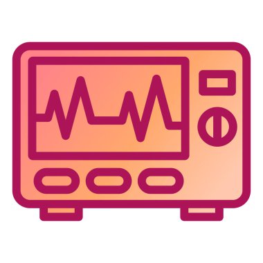 EKG vektör satırı simgesi