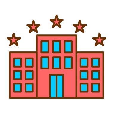 Otel binası. Web simgesi