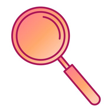 Beyaz arkaplan üzerinde arama simgesi olan büyüteç, renkli tasarım, vektör illüstrasyonu