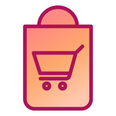 Alışveriş. Web simgesi vektör illüstrasyonu