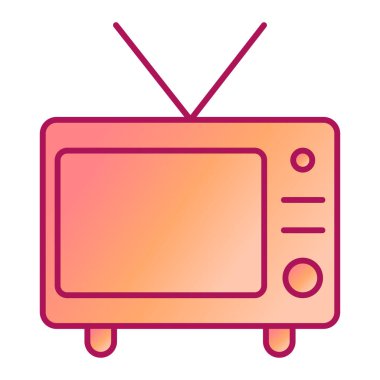 Televizyon. Web simgesi basit illüstrasyon