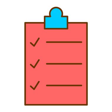 Kontrol listesi. Web simgesi basit illüstrasyon