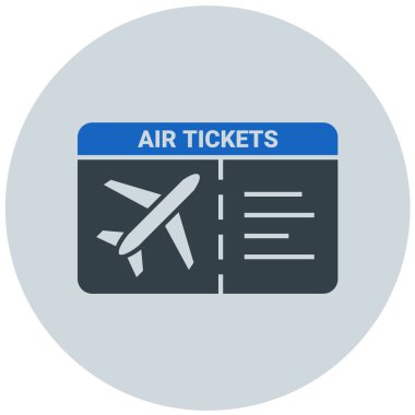 bilet simgesi, vektör illüstrasyonu