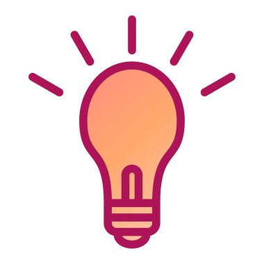 ampul simgesi vektör illüstrasyonu