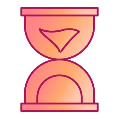 Kum saati ikon vektörü. İnce çizgi işareti. İzole edilmiş kontür sembolü gösterimi