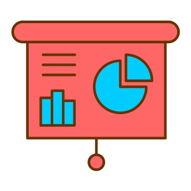 iş ve finans çizgisi simgesi, vektör illüstrasyonu