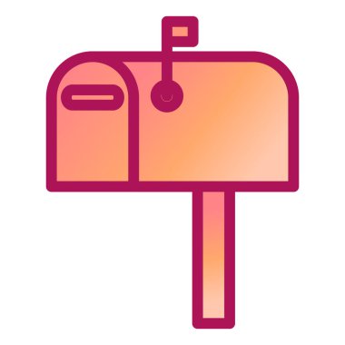 Posta kutusu. Web simgesi basit illüstrasyon