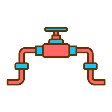 su borusu simgesi vektör çizimi tasarımı
