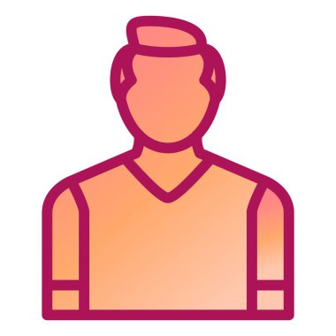 Adamım. Web simgesi basit illüstrasyon