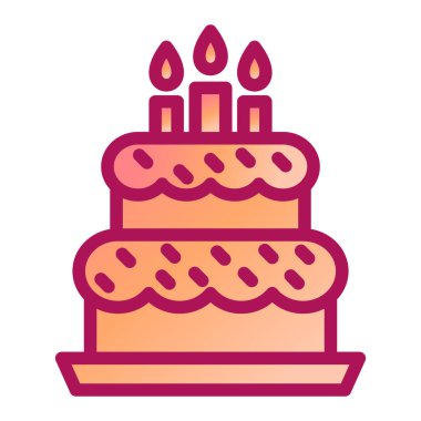 Kek. Web simgesi vektör illüstrasyonu