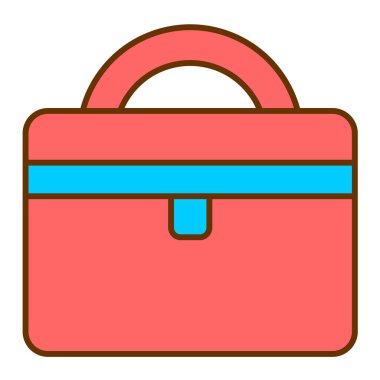 Çanta. Web simgesi basit illüstrasyon