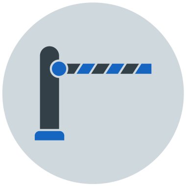 Bariyer. Web simgesi basit illüstrasyon