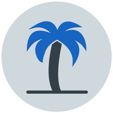 Palmiye ağacı. Basit resimleme