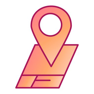 konum simgesi. Çizgi harita işaretleyici vektör resimleme çizelgesi. beyaz arkaplanda izole.