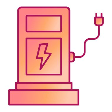 pil şarj vektör çizgisi simgesi