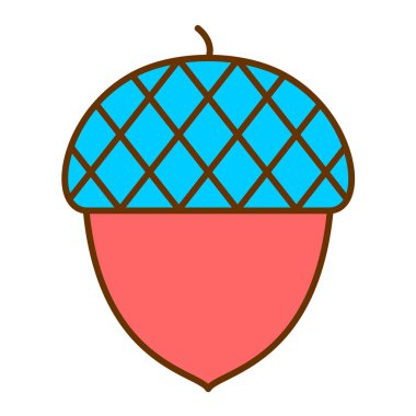 palamut renk vektör çizgisi simgesi