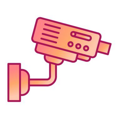 Kamera simgesi. Web için cctv vektör simgelerinin özet çizimi