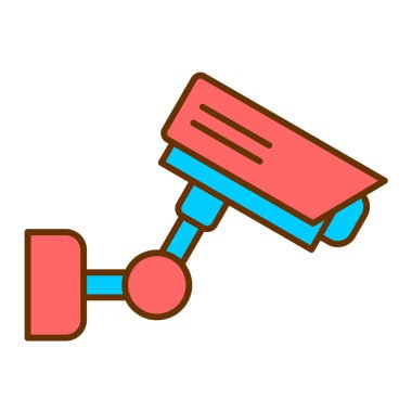 ccTV kamera simgesi vektör illüstrasyon grafik tasarımı