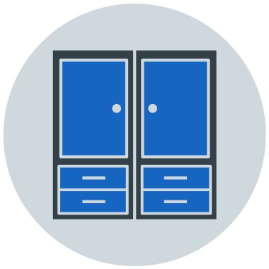 Gardırop. Web simgesi basit illüstrasyon