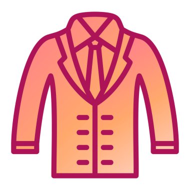 Ceket. Web simgesi basit illüstrasyon