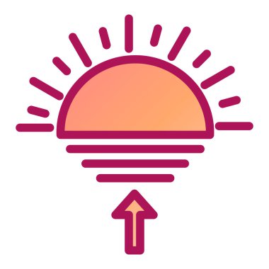 Sunrisw modern simge vektör illüstrasyonu 