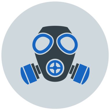 gaz maskesi modern simge vektör illüstrasyonu 